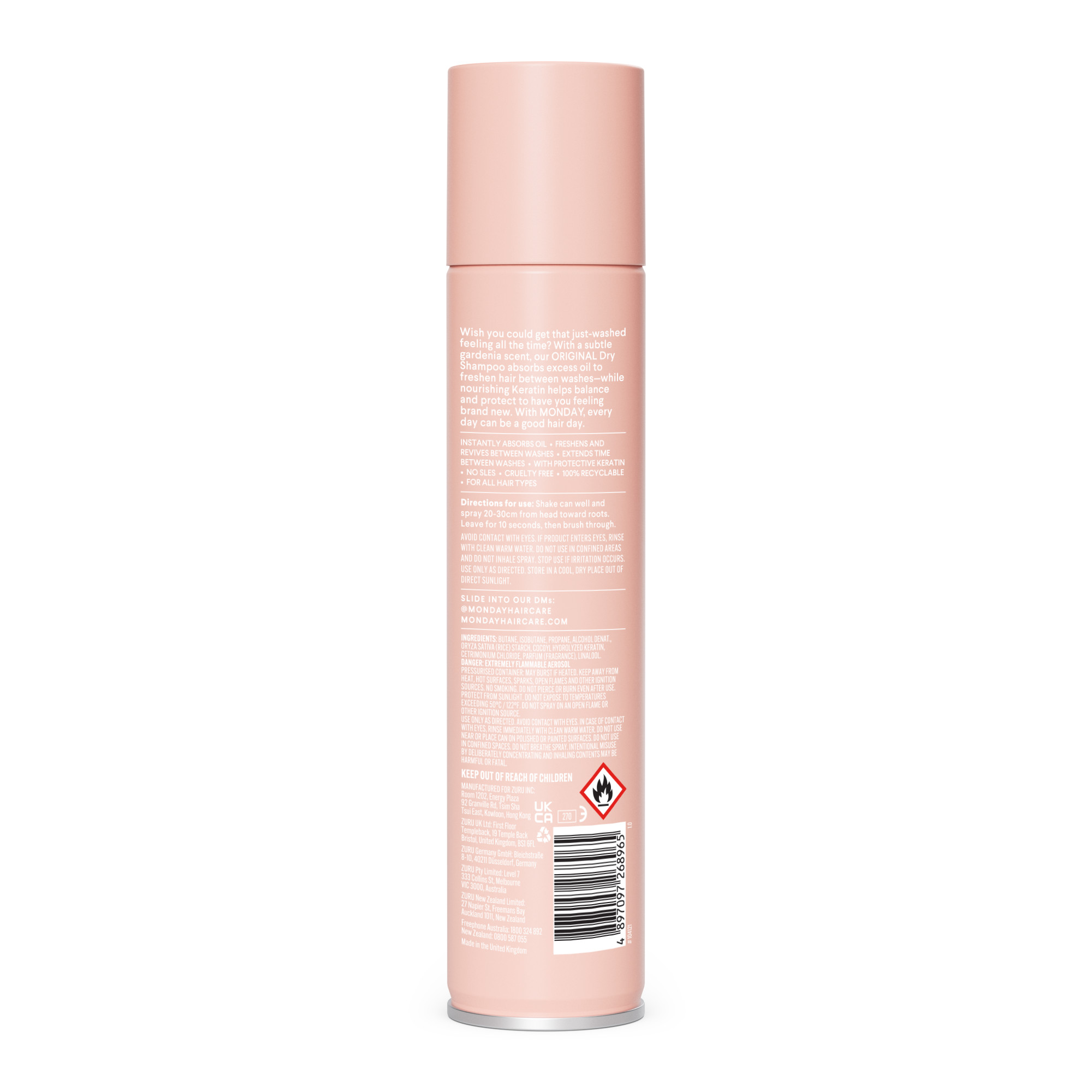 MONDAY Original kuivšampoon keratiiniga 200ml | Multum