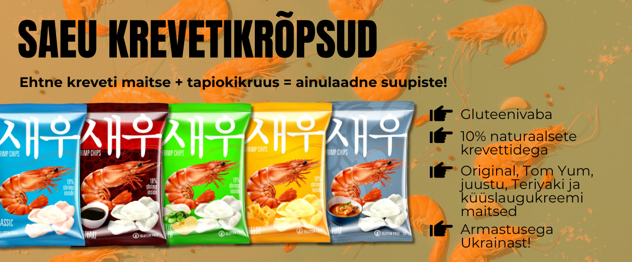 MULTUM, SAEU, krevetikrõpsud, suupisted