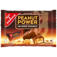 G&G Peanut Power šokolaaditahvlid maapähklitega 400g | Multum