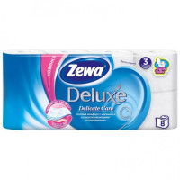 Zewa Deluxe Pure White 3 kihiline tualettpaber 8 rulli | Multum