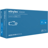 Mercator nitrilex® puudrivabad nitriilkindad, sinine, suurus M 100 tk | Multum