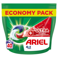 ARIEL Ultra+ 4in1 pesukapslid täiendava plekieemaldusfunktsiooniga 40 tk | Multum