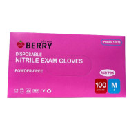 BERRY Nitriilkindad ilma puudrita N100, M, roosa 100 tk | Multum