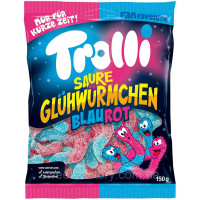 TROLLI Saure Glühwürmchen Blaurot tarretisekommid 150g | Multum