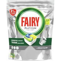 FAIRY Platinum Plus sidrunilõhnalised nõudepesukapslid 37tk | Multum