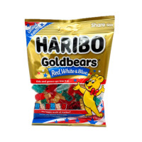 HARIBO Goldbears punane, valge, sinine tarretis komm 113g | Multum