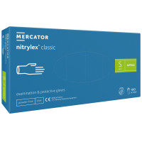 MERCATOR Nitrylex® nitriilpuudrivabad kindad, sinised, suurus S 100tk | Multum
