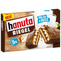 Hanuta Riegel Milch & Nuss šokolaaditahvlid 5x34,5g | Multum