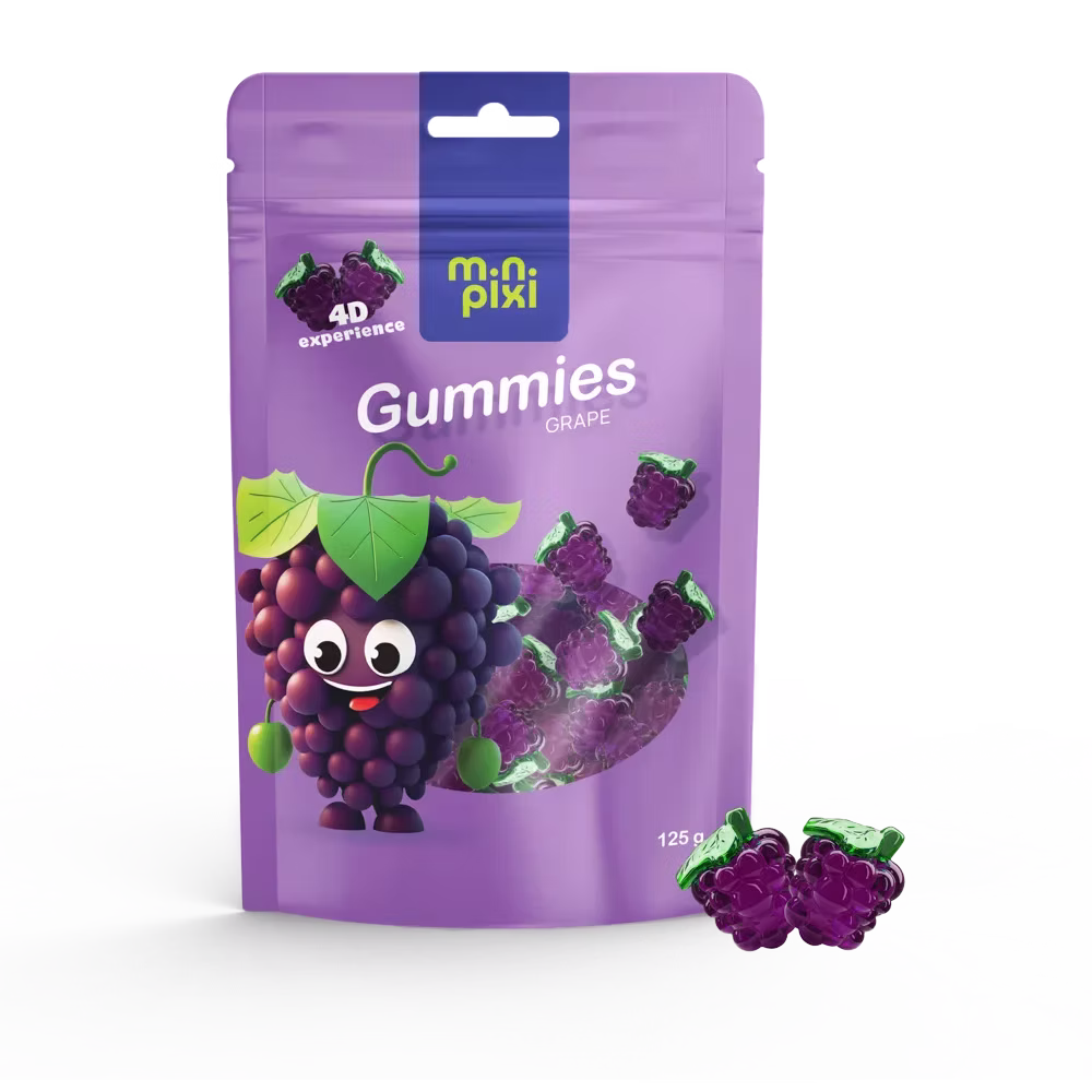 MINI PIXI 4D viinamarjatarretis komm 125g | Multum