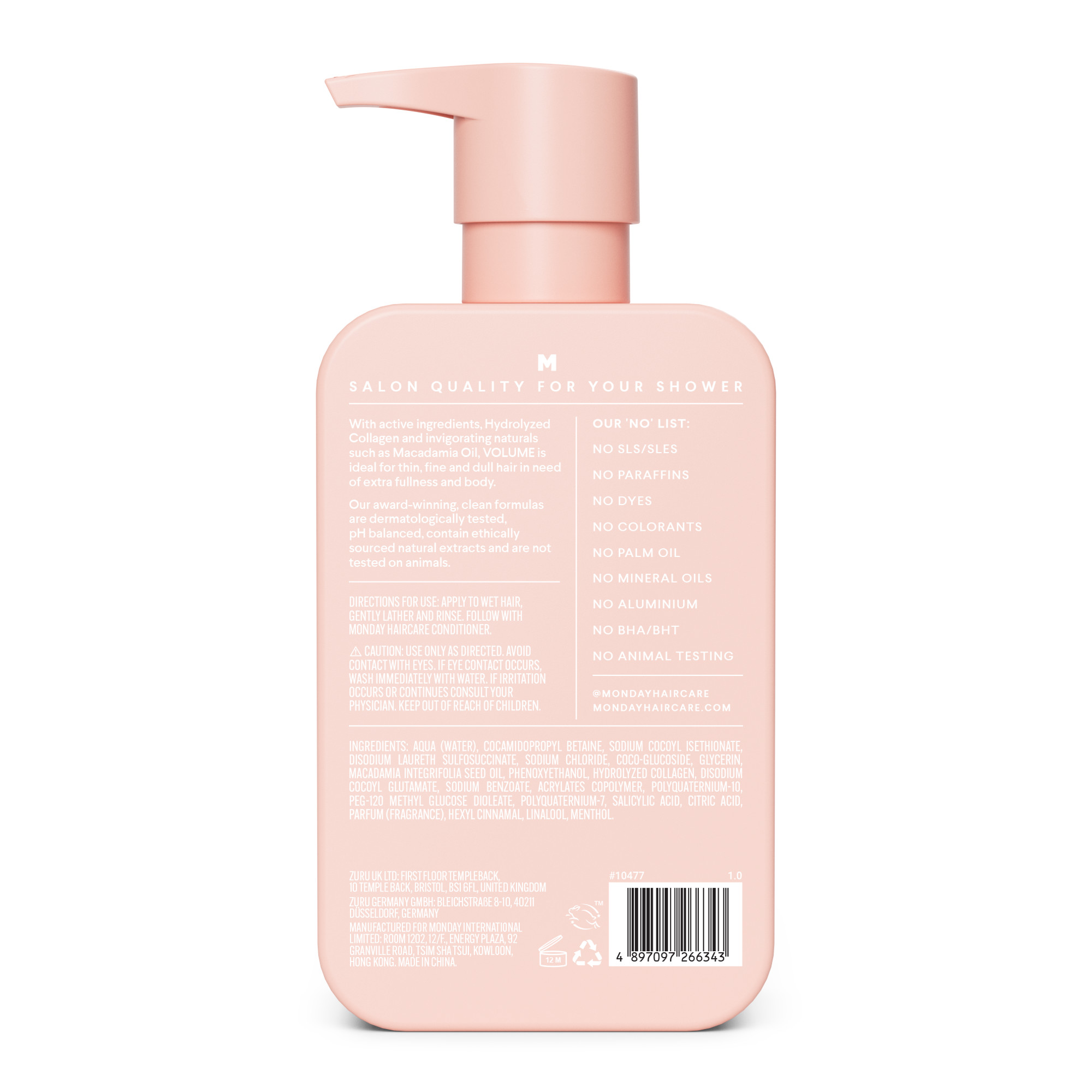MONDAY Volüümišampoon juuste volüümile 350ml | Multum