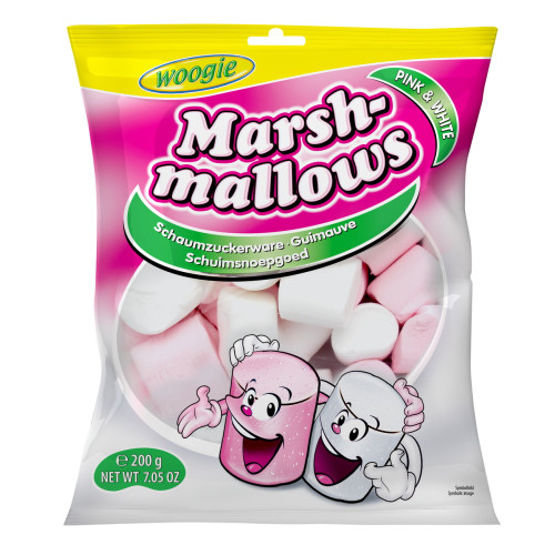 Woogie roosad ja valged vahukommid 200g | Multum
