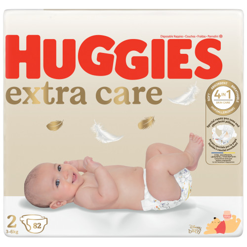 Huggies Extra Care mähkmed vastsündinutele 2# 3-6kg 82 tk | Multum