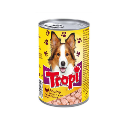 Tropi konserv linnuliha tükkidega koertele 1250g | Multum