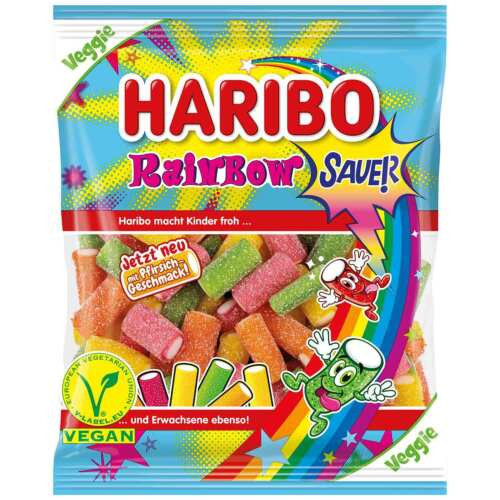 Haribo Rainbow Sauer tarretiskommid 160g | Multum