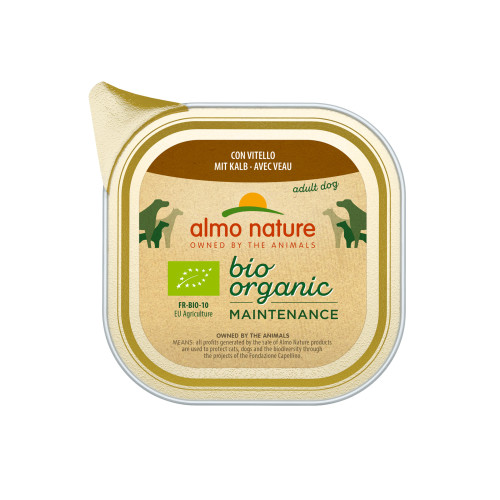 Almo Nature Bio Organic märgtoit vasikalihaga koertele 100g | Multum