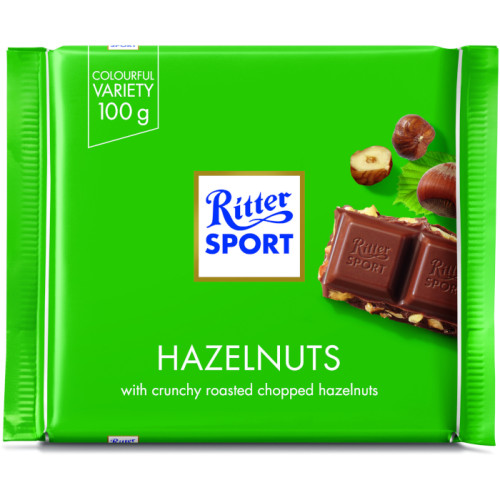 Ritter Sport sarapuupähklitükkidega piimašokolaad 100g | Multum