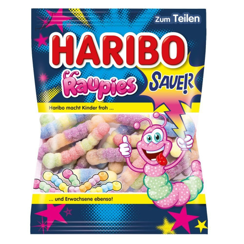 Haribo Raupies hapukas tarretiskommid 160g | Multum