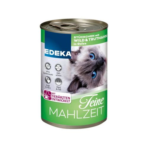 Edeka Feine metsaliha ja kalkuniliha maitsega märgtoit kassidele 400g | Multum