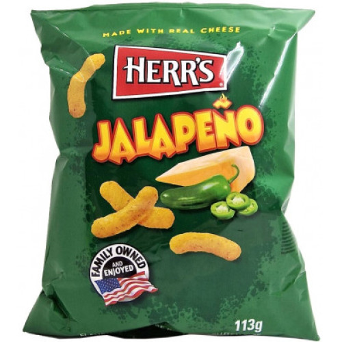 Herr's Jalapeno Curls maisi suupisted juustu ja jalapeno maitsega 113g | Multum