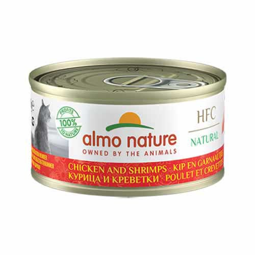 Almo Nature HFC täiendtoit kana ja krevettidega kassidele 70g | Multum