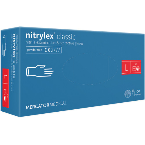 Mercator nitrilex® puudrivabad nitriilkindad, sinine, suurus L 100 tk | Multum