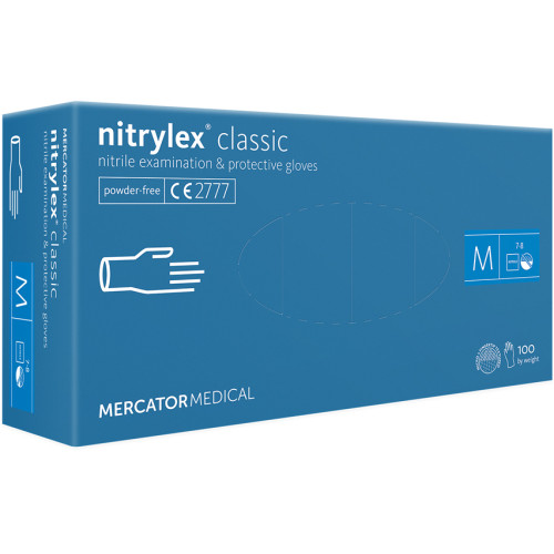 Mercator nitrilex® puudrivabad nitriilkindad, sinine, suurus M 100 tk | Multum