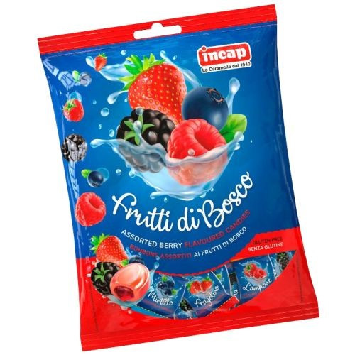 Metsamarja maitsega ja täidisega pulgakommid Incap 200g | Multum