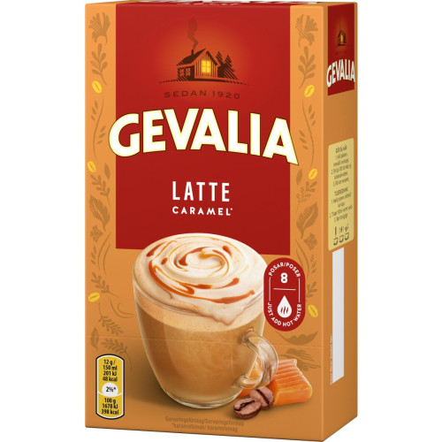 Gevalia Latte pulber karamellise latte valmistamiseks x8, 96g | Multum