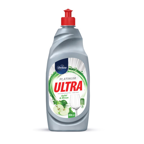 Deluxe Ultra Platinum õuna ja piparmündi lõhnaga nõudepesuvedelik 850ml | Multum