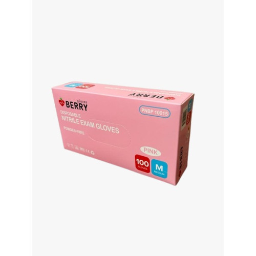 BERRY Nitriilkindad ilma puudrita N100, M, roosa 100 tk | Multum