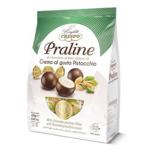 Crispo šokolaadikommid pistaatsiakreemi täidisega 250g | Multum