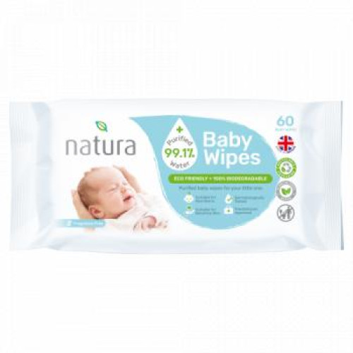 NATURA Baby niisked salvrätikud 60 tk | Multum