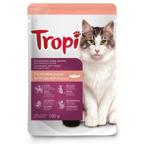 TROPI märgtoit kassidele lõhega 100g | Multum