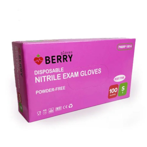 BERRY Nitriilkindad ilma puudrita N100, S, roosa 100 tk | Multum