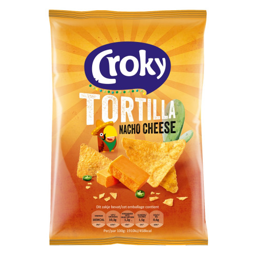 CROKY Tortilla Nacho Cheese maisikrõpsud 40g | Multum