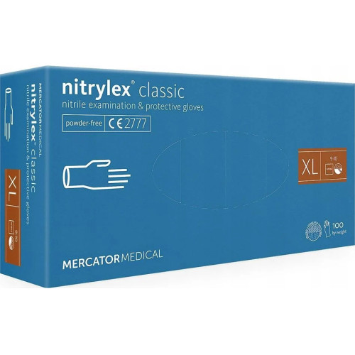 Mercator nitrilex® puudrivabad nitriilkindad, sinine, XL suurus 100 tk | Multum