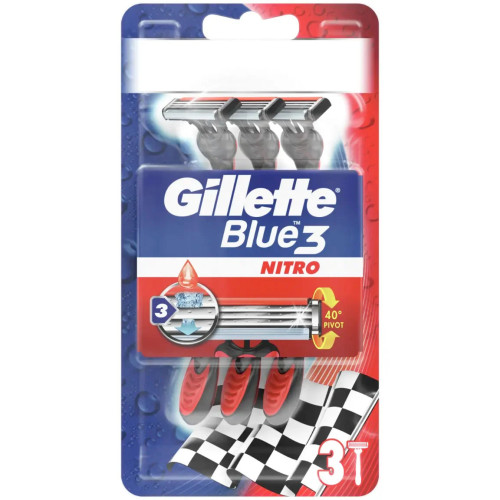 GILLETTE Blue 3 Nitro ühekordsed pardlid 3 tk | Multum