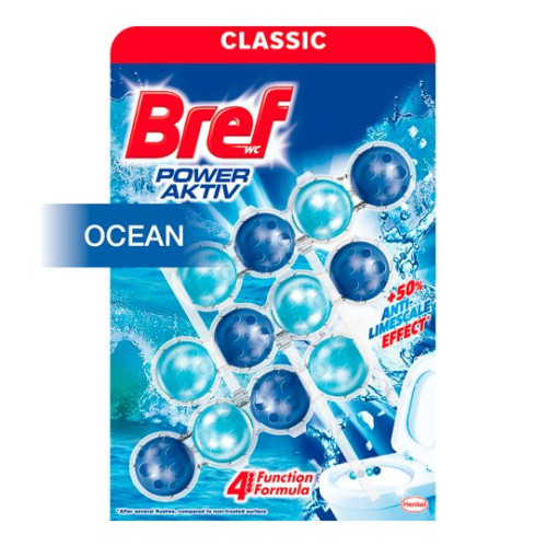 BREF Power Aktiv Ocean tualettplokk 3x50g | Multum