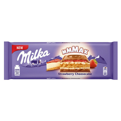 MILKA maasika juustukoogi šokolaaditahvel 300g | Multum