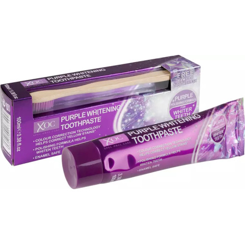 XPEL Purple Valgendav valgendav hambapasta 100ml + hambahari | Multum