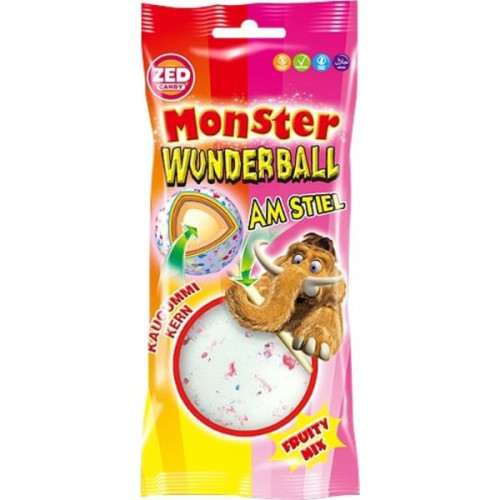 ZED Monster Wunderball Puuviljakommid närimiskummiga 60g | Multum