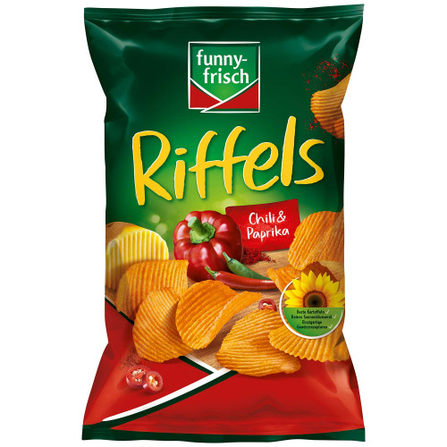 NALJAKAS-FRISCH Riffels Chili paprika ribid kartulikrõpsud 150g | Multum