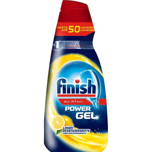 FINISH Allin1 Max Power sidrunipesugeel nõudepesumasinatele (50x) 1 liitrile | Multum