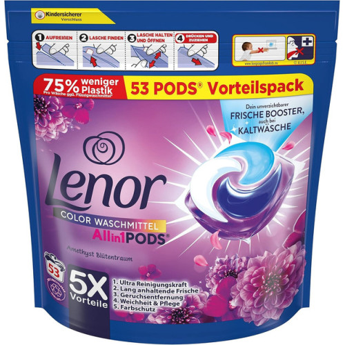 LENOR Color 3in1 Ametüst pesukapslid 53tk | Multum