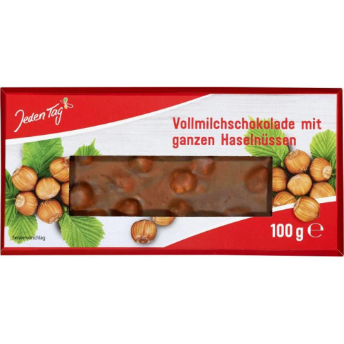 JEDEN TAG piimašokolaaditahvlid tervislike sarapuupähklitega 100g | Multum