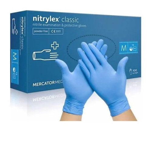 Mercator nitrylex® nitriilkindad ilma puudrita, sinine, M suurus 100tk | Multum
