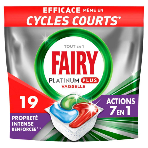 FAIRY Platinum Plus Original nõudepesukapslid 19tk | Multum