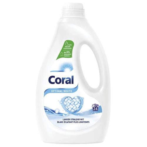 CORAL Optimal White pesupesemisvahend valgele pesule (26x) 1,17L | Multum