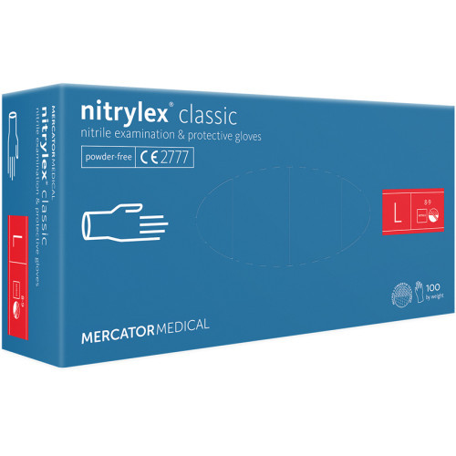 Mercator nitrylex® puudrivabad nitriilkindad, sinised, L, suurus 100tk | Multum