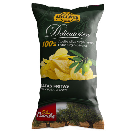 PAPAS ARGENTE "Delikatess" kartulikrõpsud ekstra neitsioliiviõliga 160g | Multum